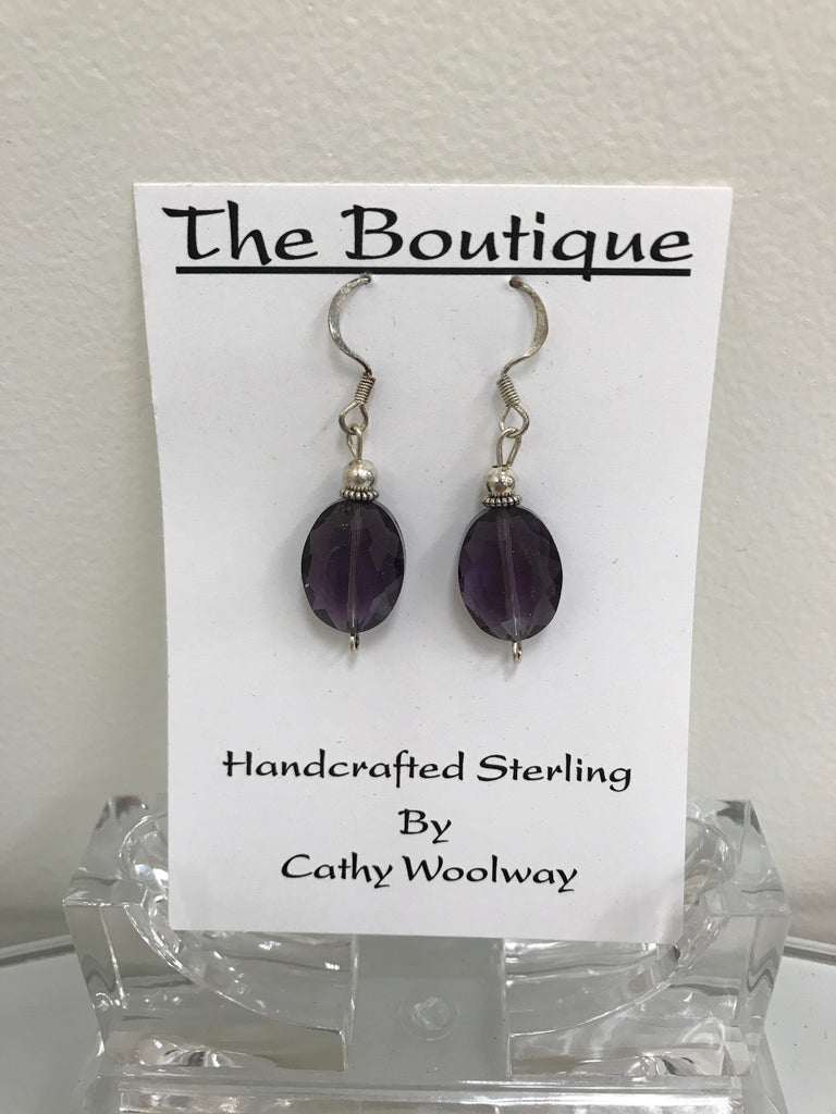 Handmade - Earring Onyx Oval Silver - Accessories Boutique