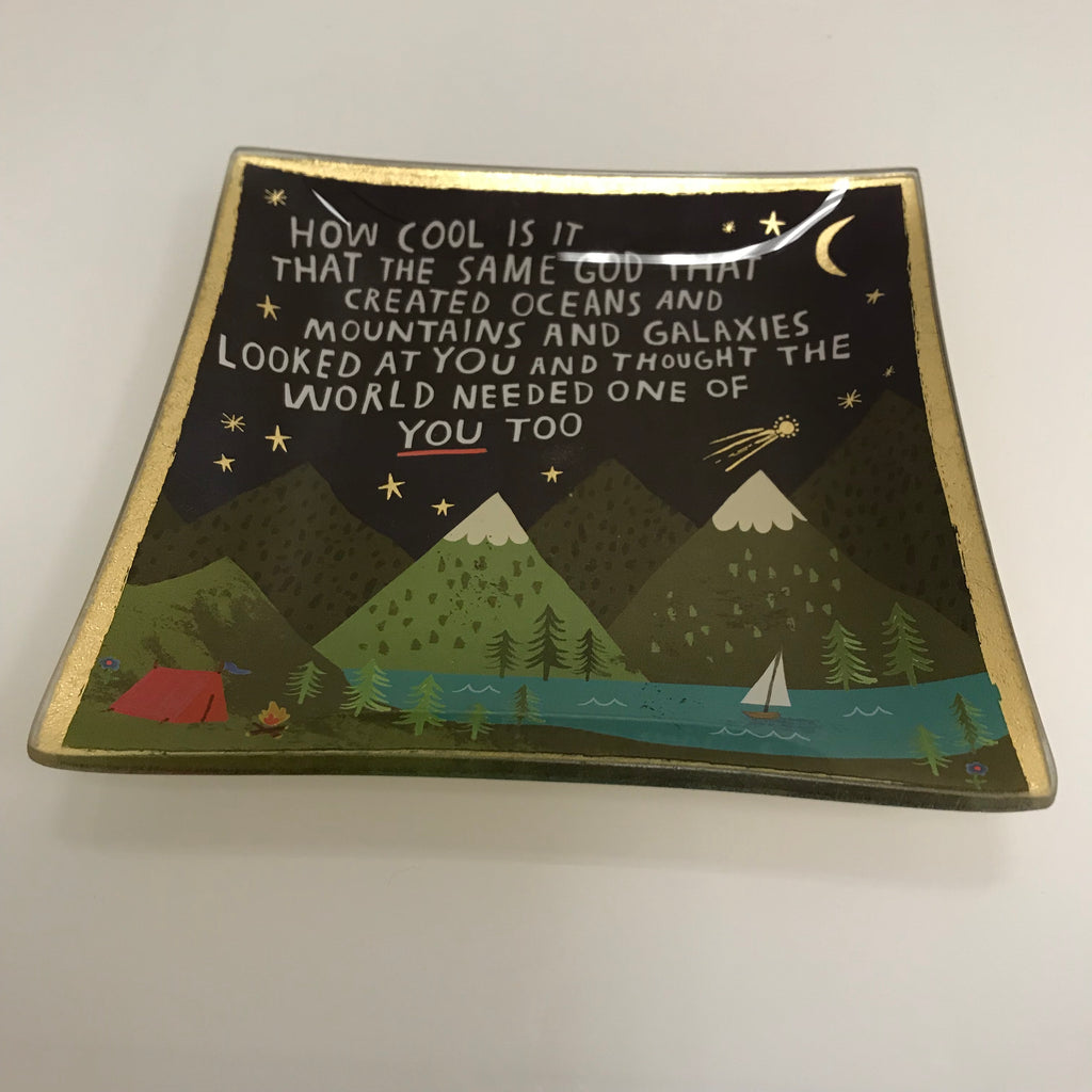 Natural Life Glass Tray How Cool IS God GLST096