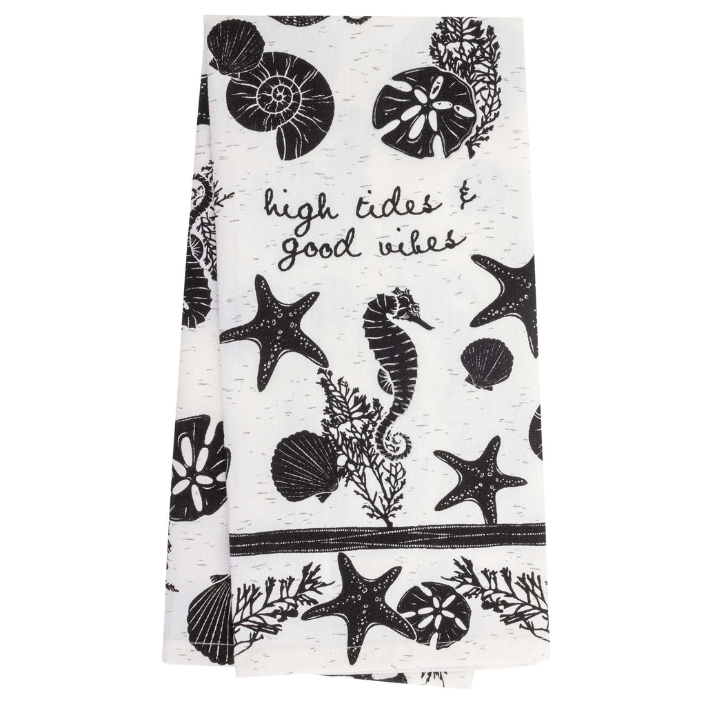 Karma Gifts Coastal Black & White Boho Tea Towel KA-1019-72