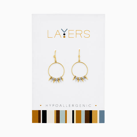 Center Court Layers Earring Silver Crystals Stud LAYEAR506S
