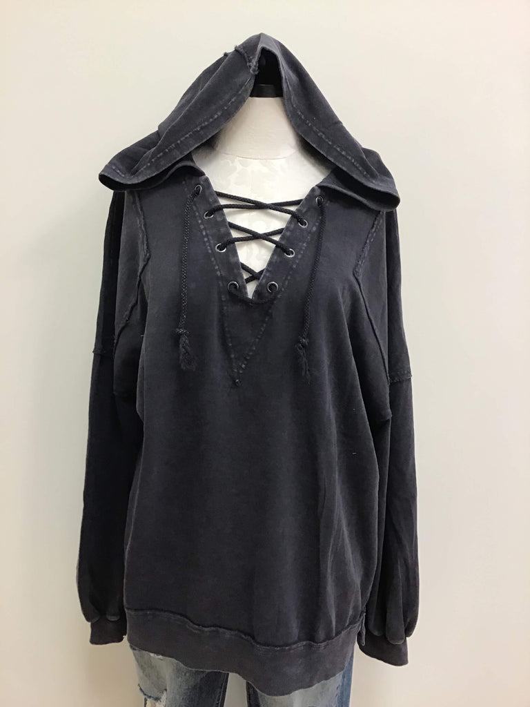 Easel Black Long Sleeve Hoodie