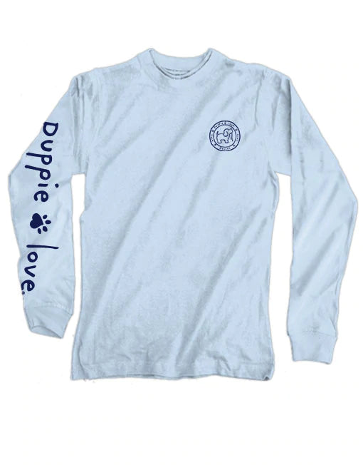 Puppie Love Top Blue Puppie USA Flag Long Sleeve