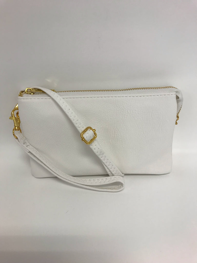 Claire Crossbody Wristlet Clutch White Handbags