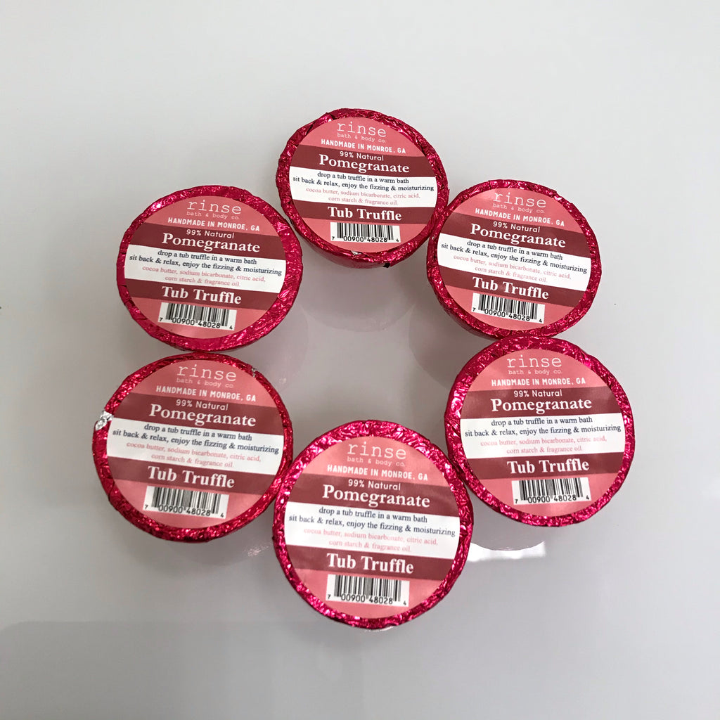 Rinse Bath Tub Truffle 100% Natural Pomegranate
