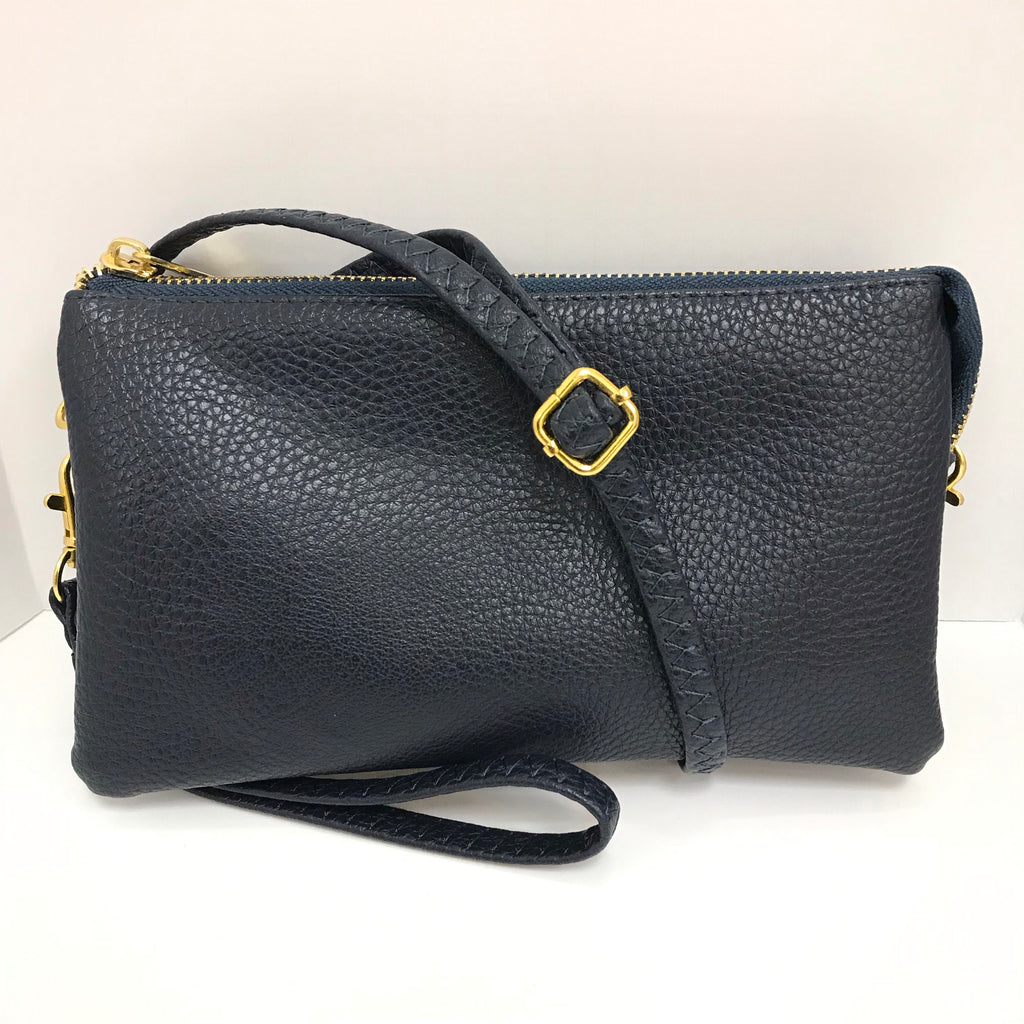 Claire Crossbody Wristlet Clutch Navy Handbags