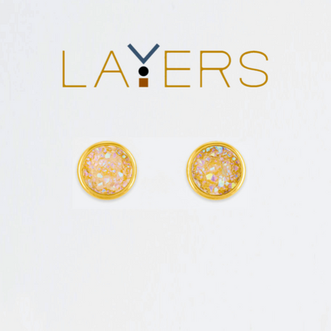 Center Court Layers Earring Silver Crystals Stud LAYEAR506S