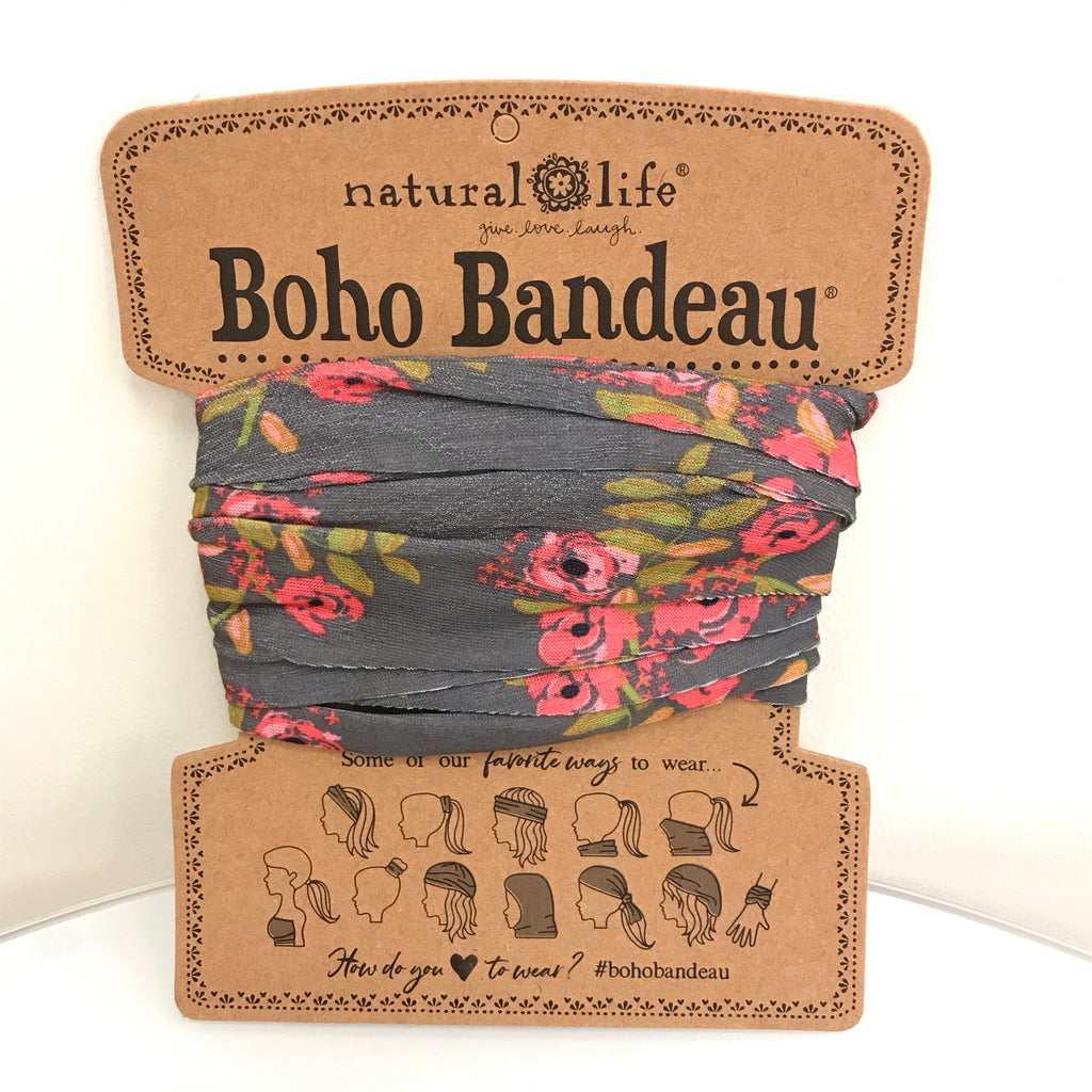 Natural Life Boho Bandeau - Charcoal Bloom BBW076