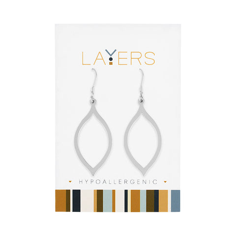 Center Court Layers Earring Silver Crystals Stud LAYEAR506S