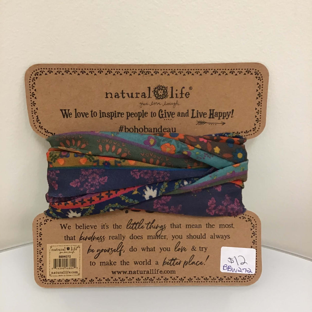 Natural Life Boho Bandeau (Half) - Navy Floral Border BBW272 back