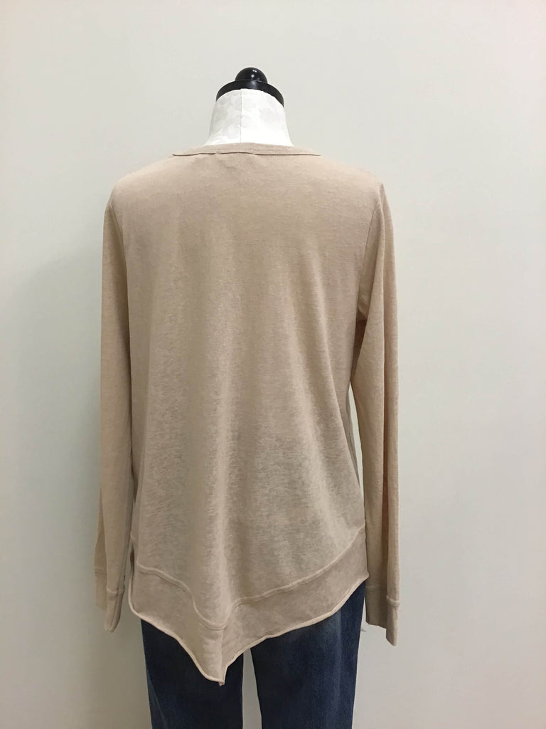 Easel Top Tan Long Sleeve Light Weight