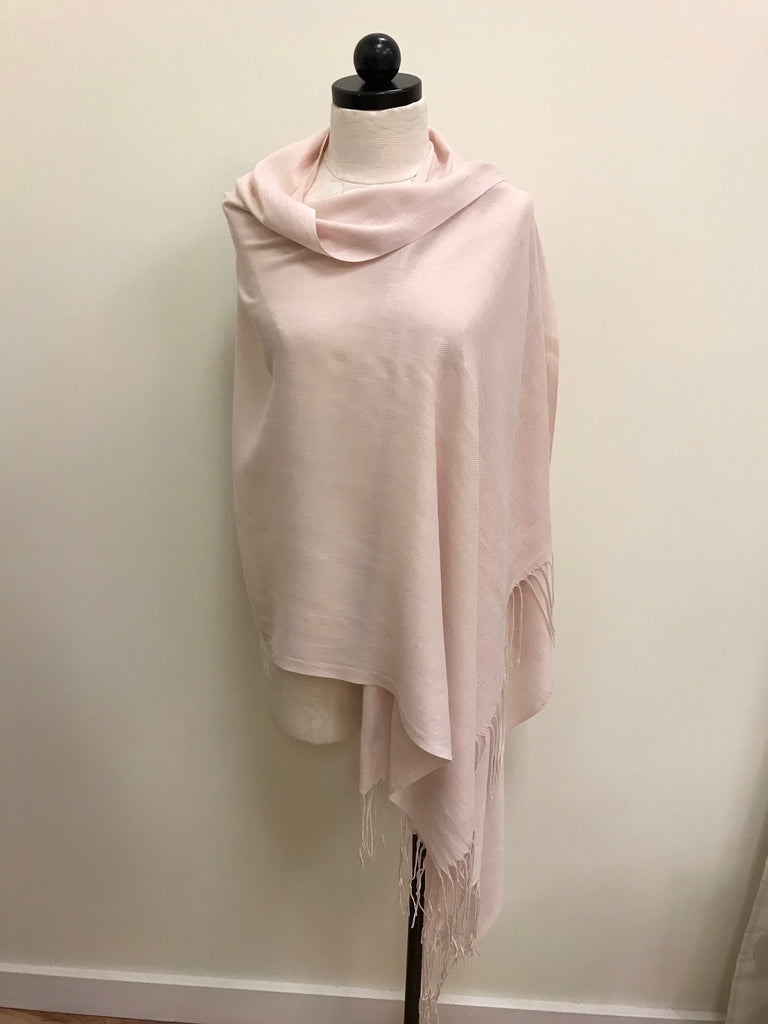 Pashmina Scarf - Champagne Blush Solid Scarf Shawl