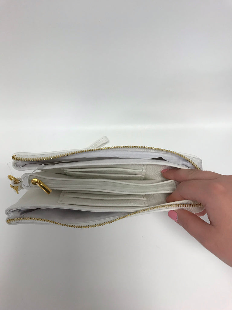 Handbag - Claire Medium Clutch White - Accessories Boutique