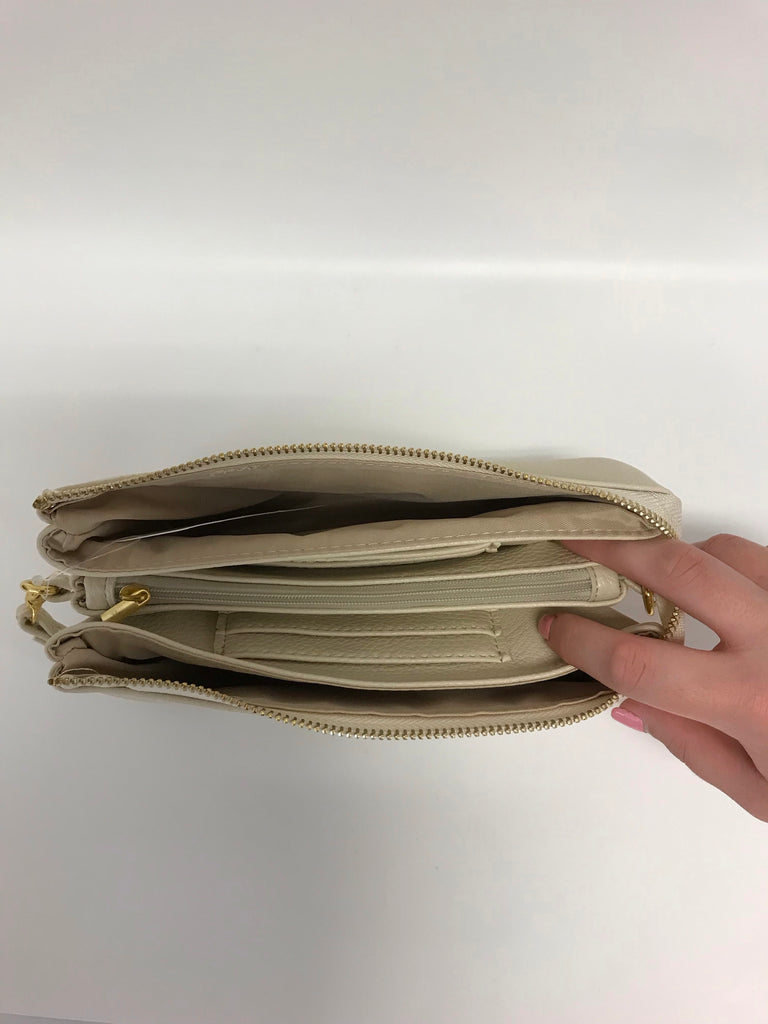 Claire Crossbody Clutch Ivory Handbags