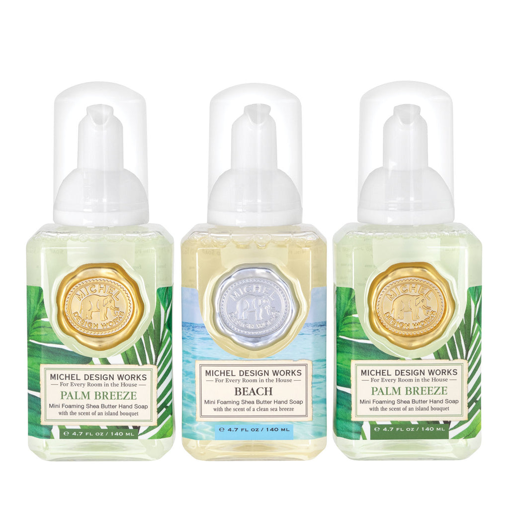 Michel Design Works Palm Breeze & Beach Mini Foaming Soap Set
