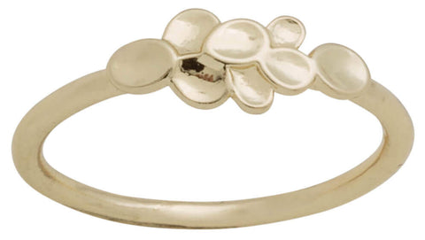 DaVinci Ring Stackable Round Pearl Detailed Band Silver STK9