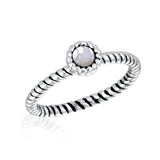DaVinci Stackable Crystal Round Silver Ring STK16-4