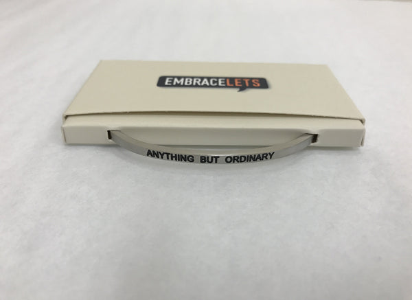Embracelets - "Anything But Ordinary" Silver Stainless Steel, Stackable, Layered Bracelet - Accessories Boutique 