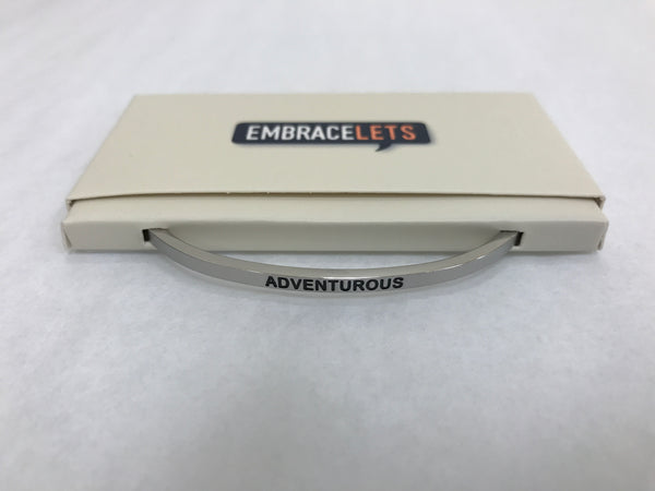Embracelets - "Adventurous" Silver, Stainless Steel, Stackable, Layered Bracelet - Accessories Boutique 