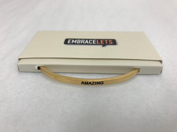 Embracelets - "Amazing" Gold Stainless Steel, Stackable, Layered Bracelet - Accessories Boutique 