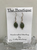 Handmade - Earring Rhyolite Oval Gemstone - Accessories Boutique 