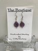 Handmade - Earring Amethyst Gemstone Silver - Accessories Boutique 