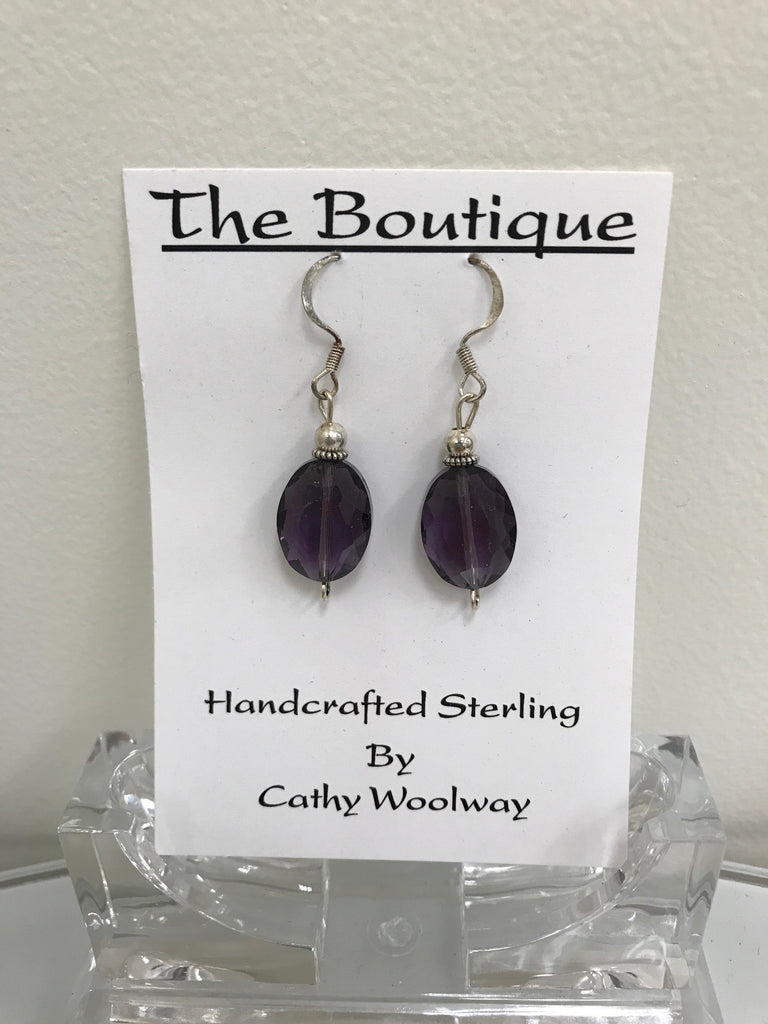 Handmade - Earring Onyx Oval Silver - Accessories Boutique 