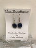 Handmade - Earring Lapis Square Stone Silver - Accessories Boutique 