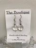 Handmade - Earring Clear Crystal Iridescent Round - Accessories Boutique 