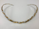 Choker - Silver & Gold Braided Necklace - Accessories Boutique 