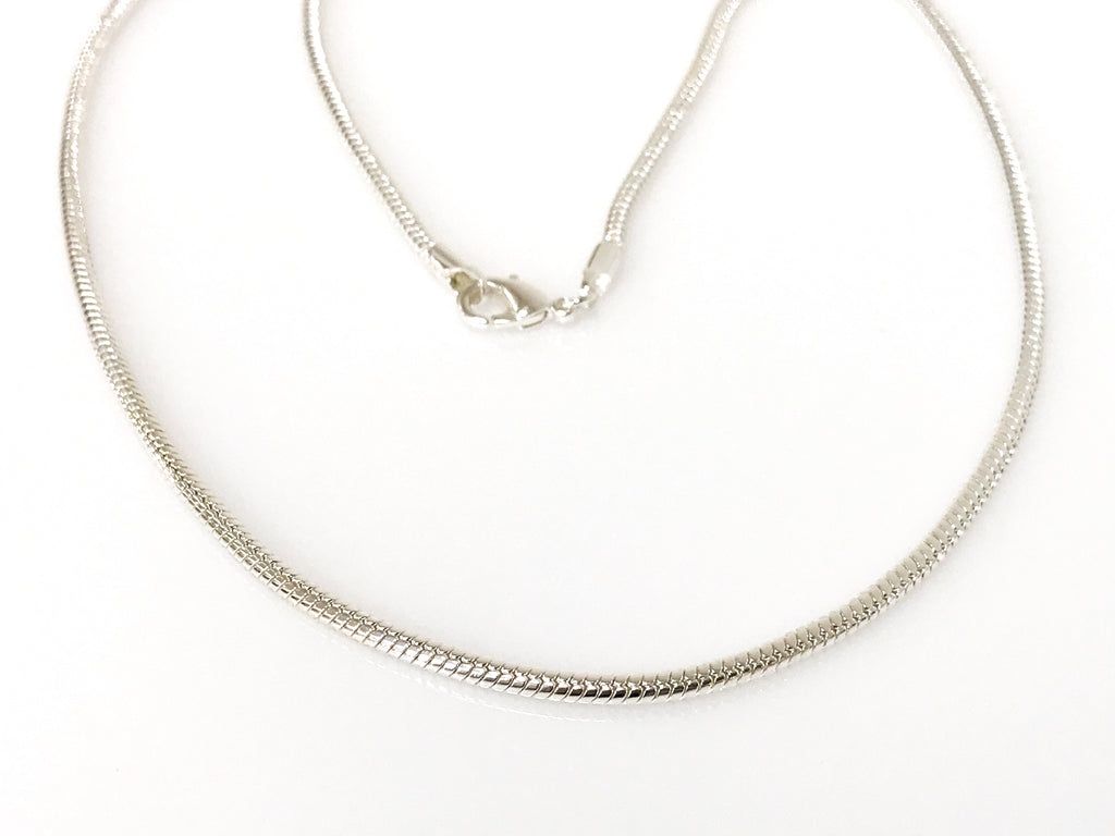 Silver Flat Snake Chain Size 16,18,20,24,30