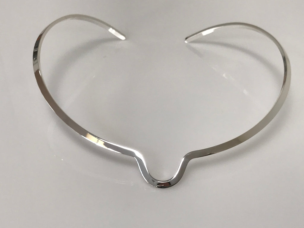 Choker - U Shaped Open Back Silver Plated Necklace - Accessories Boutique 