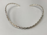 Choker - Solid Silver Braided Necklace - Accessories Boutique 