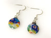 Handmade - Earring Millefiori Round  Silver - Accessories Boutique 