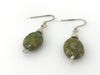 Handmade - Earring Rhyolite Oval Gemstone - Accessories Boutique 