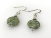 Handmade - Earring Rhyolite Gemstone Round Silver - Accessories Boutique 