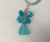 Cluster - Handcrafted Blue Sea Glass Necklace - Accessories Boutique 