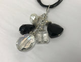 Cluster - Handcrafted Onyx Stone & Crystal Necklace - Accessories Boutique 
