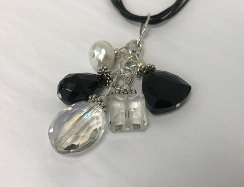 Cluster - Handcrafted Onyx Black Stone Necklace