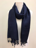 Pashmina Scarf Shawl - Navy Blue Patterned - Accessories Boutique 
