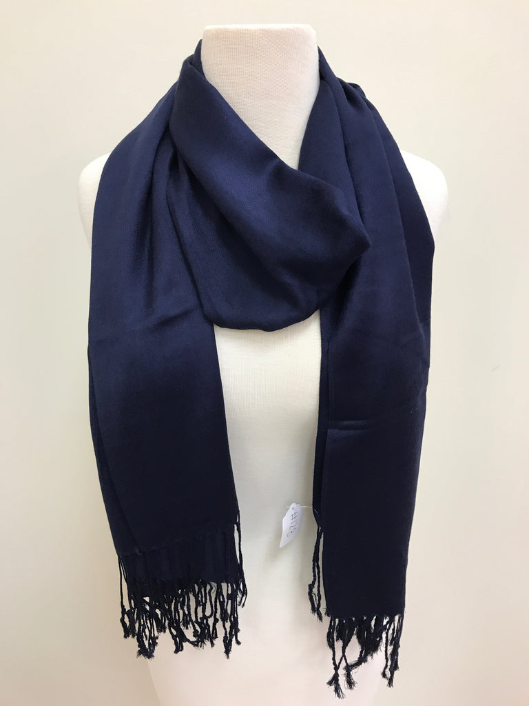 Pashmina Scarf Shawl - Navy Blue - Accessories Boutique 