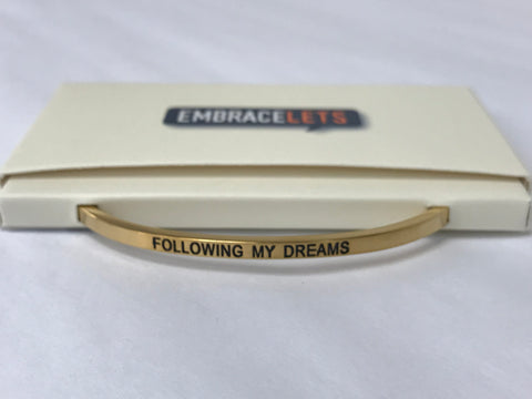 Embracelets - "Saved By Grace" Gold Stainless Stackable Layered Bracelet