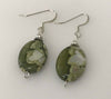 Handmade - Earring Rhyolite Oval Gemstone - Accessories Boutique 