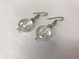 Handmade - Earring Clear Crystal Iridescent Round - Accessories Boutique 