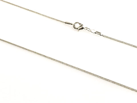 Choker - Silver Braided U-Neck Choker Necklace. JN7607S
