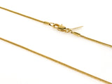 Gold Flat Snake Chain Size 16,18,20,24,30 - Accessories Boutique 
