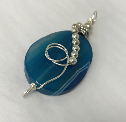 Cluster - Handcrafted Blue Sea Glass Necklace