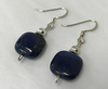 Handmade - Earring Lapis Square Stone Silver - Accessories Boutique 