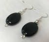 Handmade - Earring Onyx Oval Silver - Accessories Boutique 