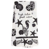 Karma Gifts Coastal Black & White Boho Tea Towel (KA-1019-72)
