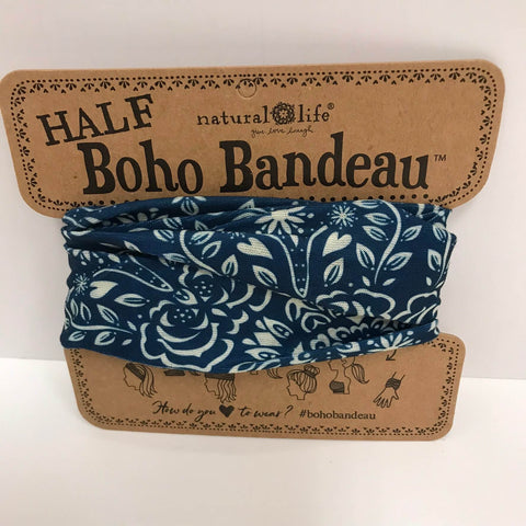 Natural Life Boho Bandeau (Half) - Indigo Cream Tie Dye BBW188